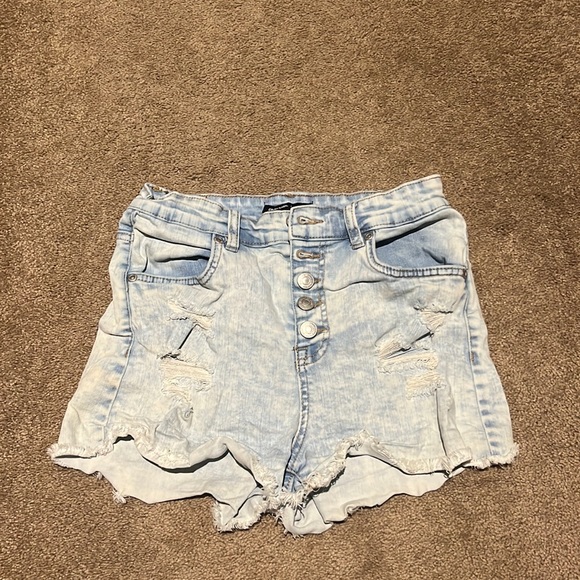 Used stretchy denim, ripped jean shorts. great condition. - Picture 1 of 3